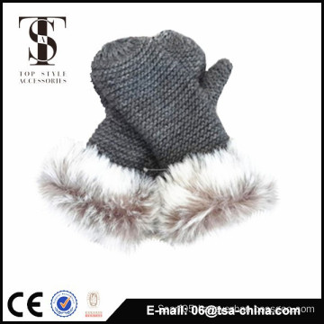 Fashion warm faux fur winter women gloves